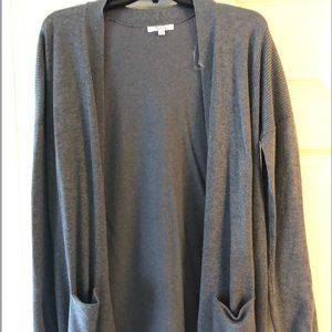 Dark Gray Long Cardigan